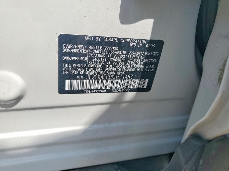 2019 SUBARU FORESTER PREMIUM 13