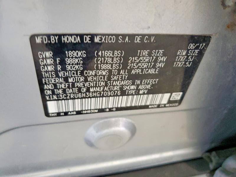 2017 HONDA HR-V LX 13