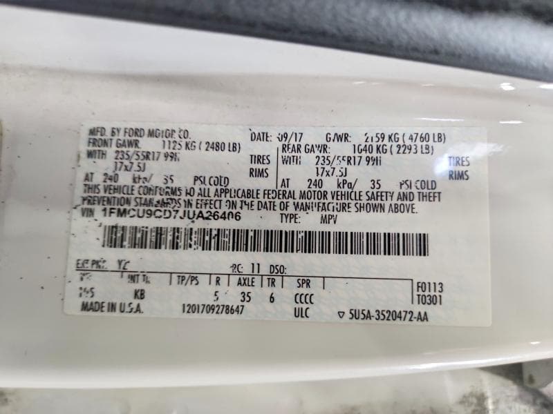 2018 FORD ESCAPE SE 13