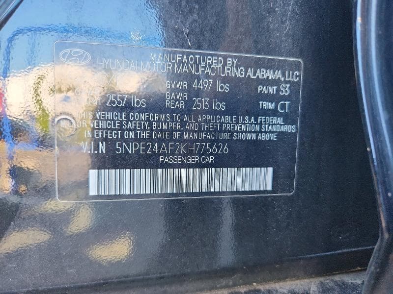 2019 HYUNDAI SONATA SE 12