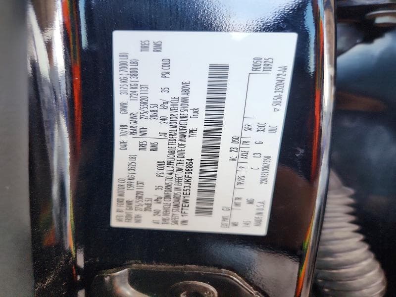 2018 FORD F150 SUPERCREW 12