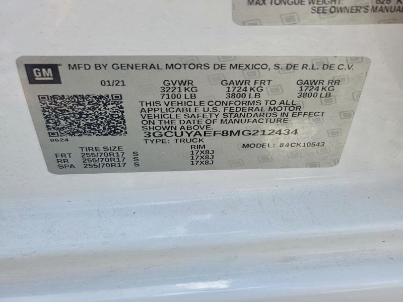 2021 CHEVROLET SILVERADO K1500 12