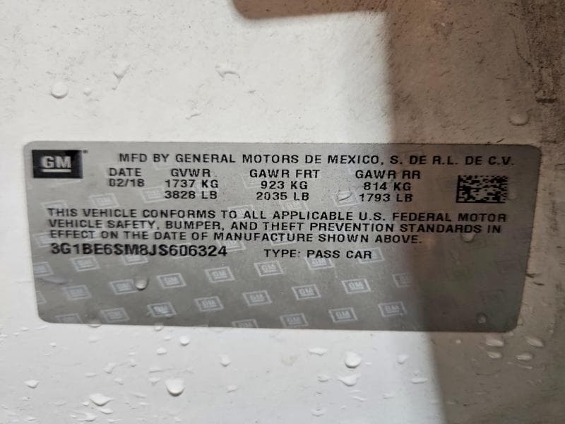 2018 CHEVROLET CRUZE LT 12