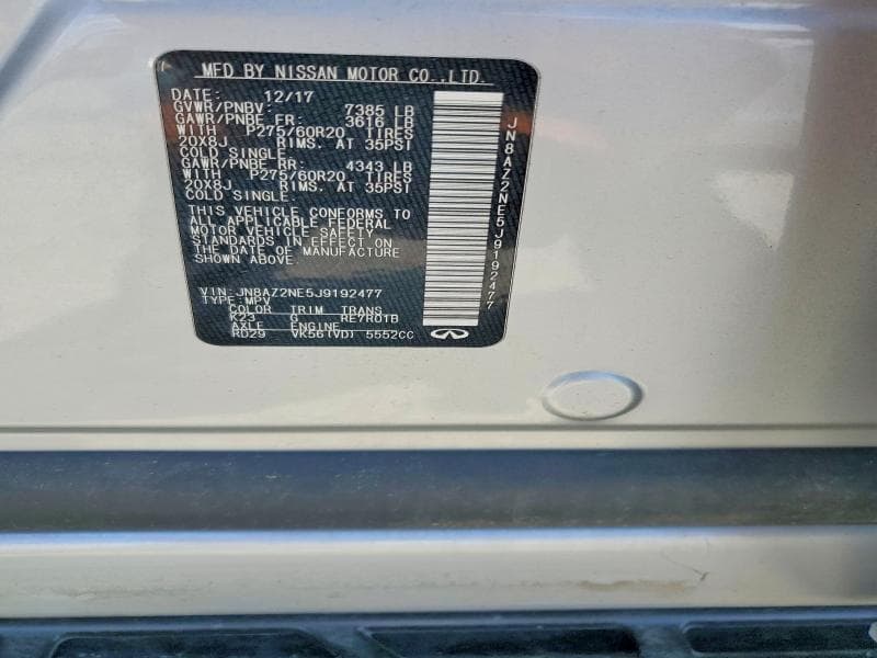 2018 INFINITI QX80 BASE 13