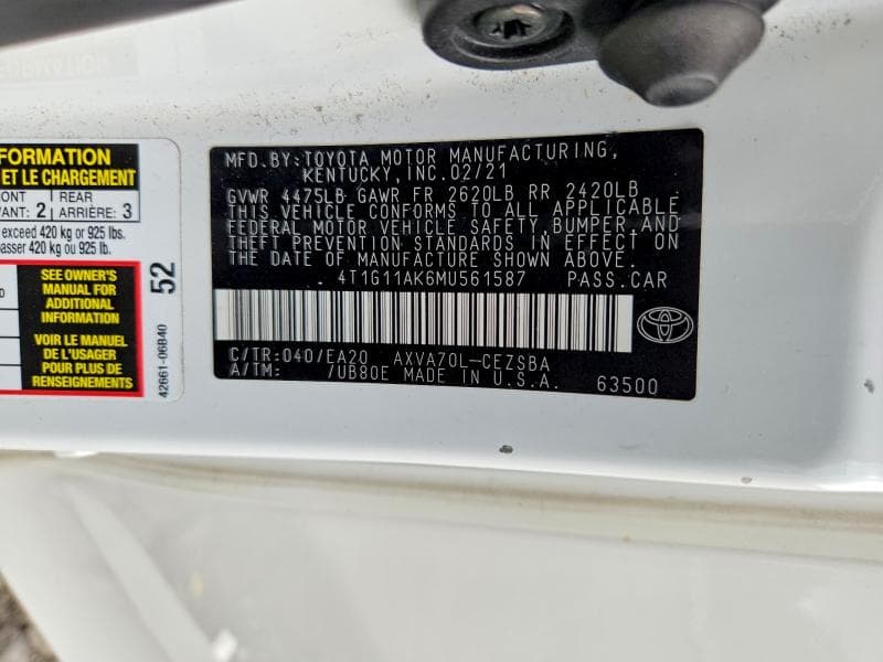 2021 TOYOTA CAMRY SE SE 12