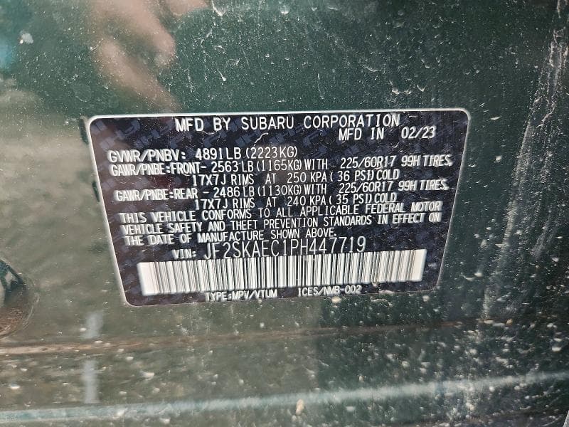 2023 SUBARU FORESTER PREMIUM 13