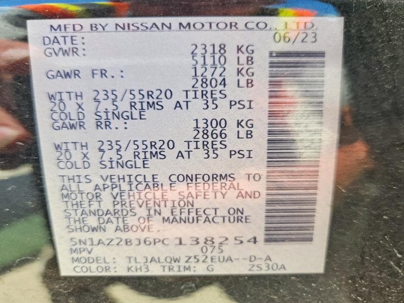 2023 NISSAN MURANO SV 13