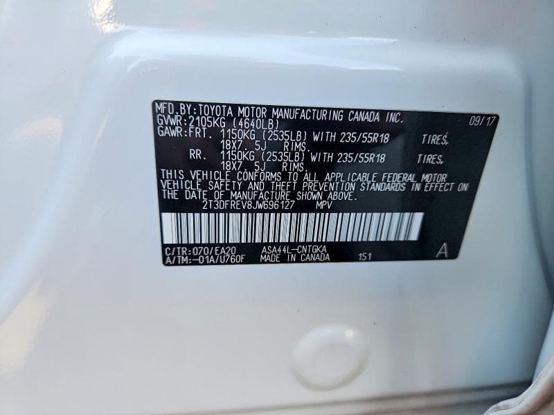 2018 TOYOTA RAV4 LIMITED 12
