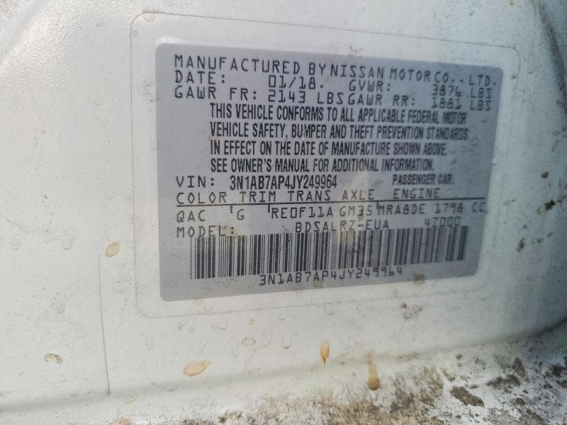 2018 NISSAN SENTRA SR 12