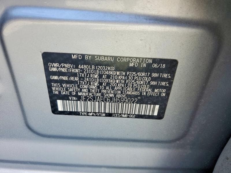 2018 SUBARU FORESTER 2.5I PREMIUM 12