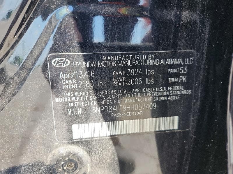 2017 HYUNDAI ELANTRA LIMITED 13