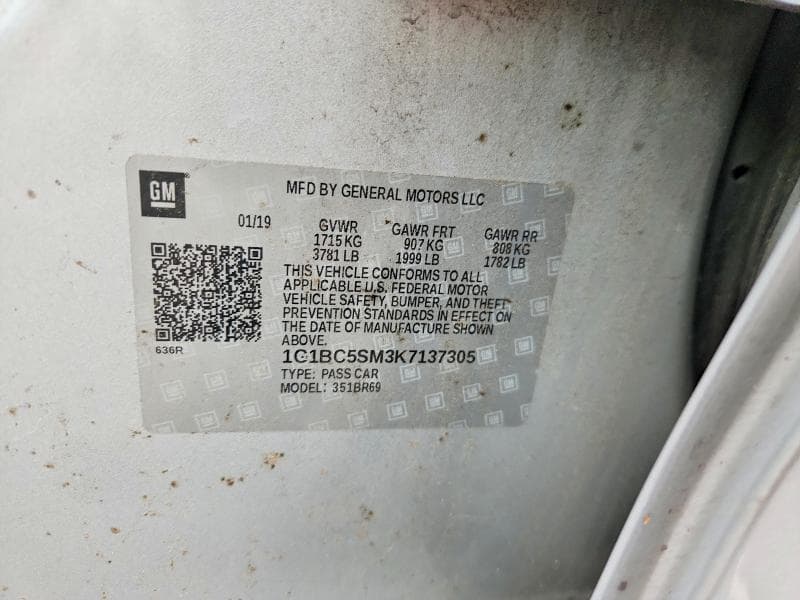 2019 CHEVROLET CRUZE LS 13