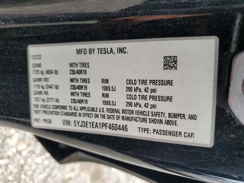 2020 TESLA MODEL 3 12