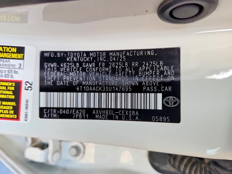 2025 TOYOTA CAMRY SE 12