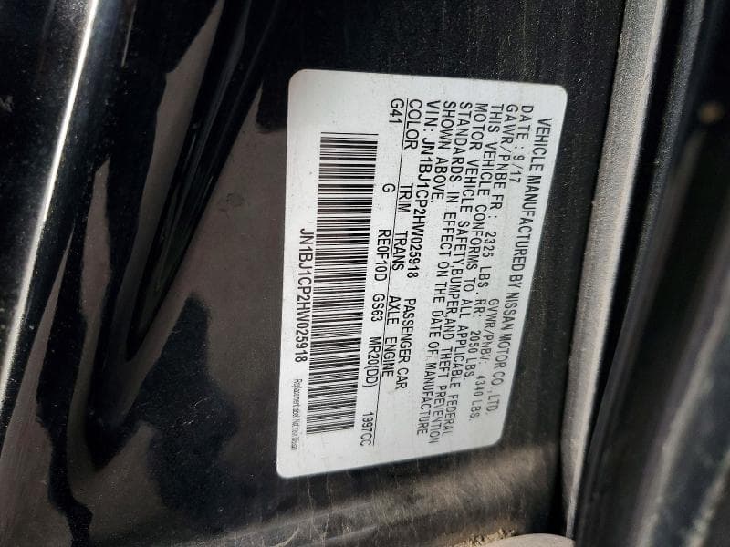 2017 NISSAN ROGUE SPORT SV 13