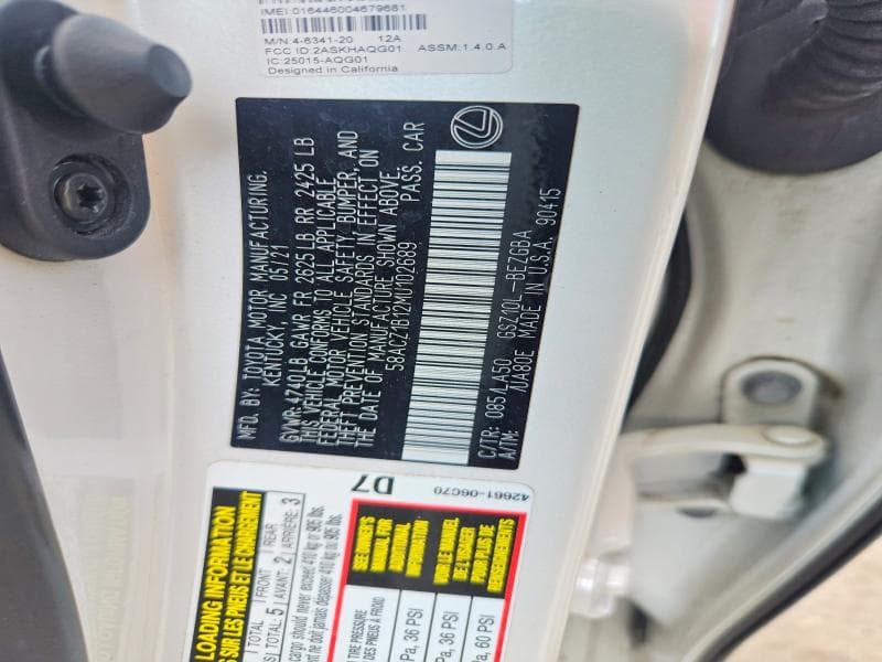 2021 LEXUS ES 350 BASE 12