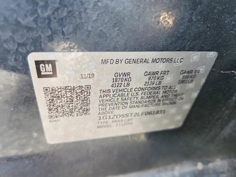 2020 CHEVROLET MALIBU LT 12