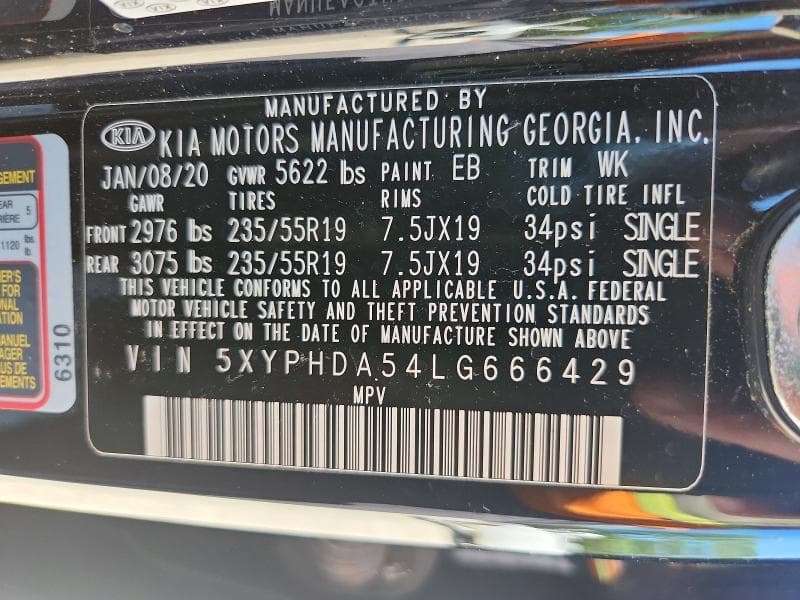 2020 KIA SORENTO EX V6 13