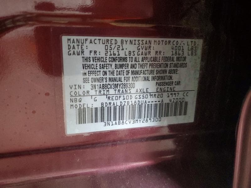 2021 NISSAN SENTRA SV 13