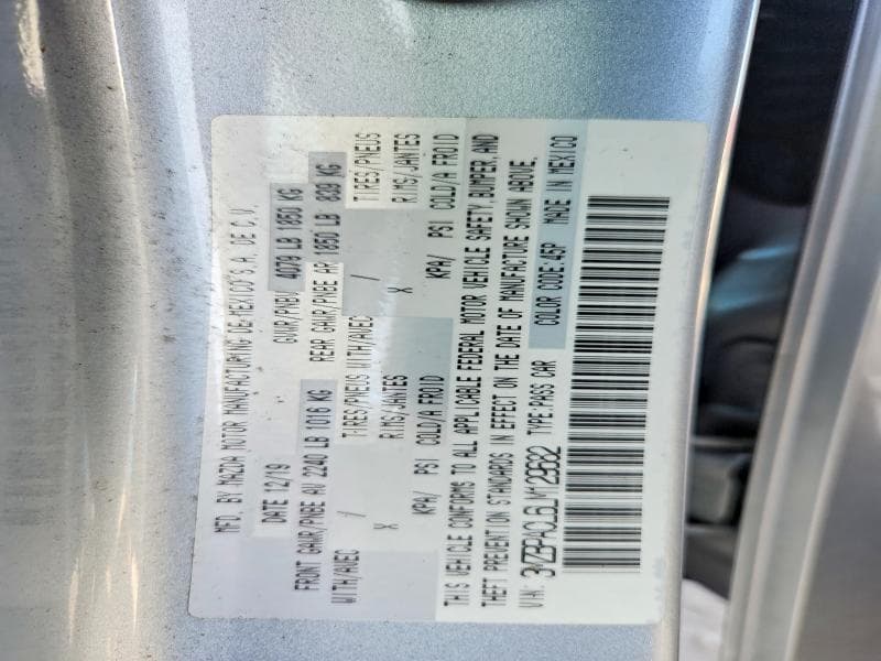 2020 MAZDA 3 SELECT 12