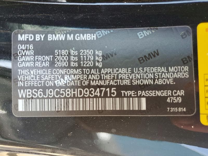 2017 BMW M6 12
