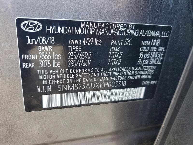 2019 HYUNDAI SANTA FE SE 14