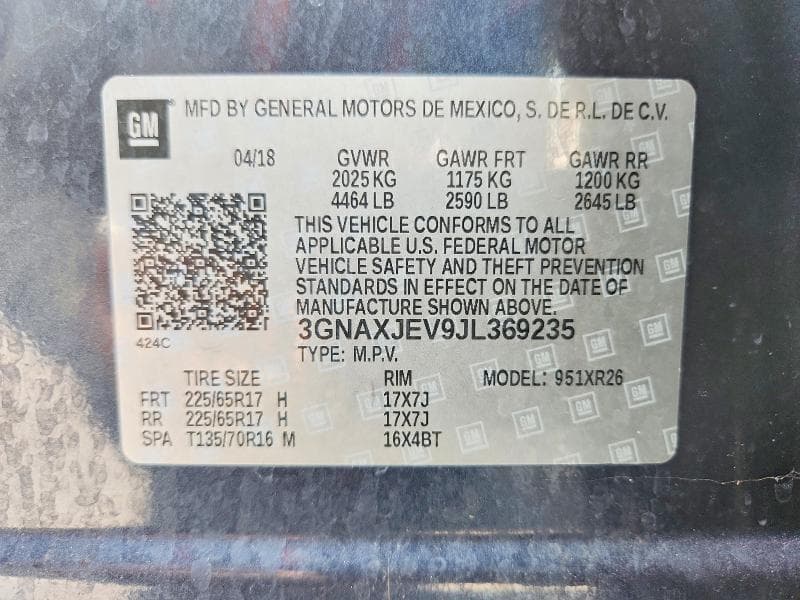 2018 CHEVROLET EQUINOX LT 13