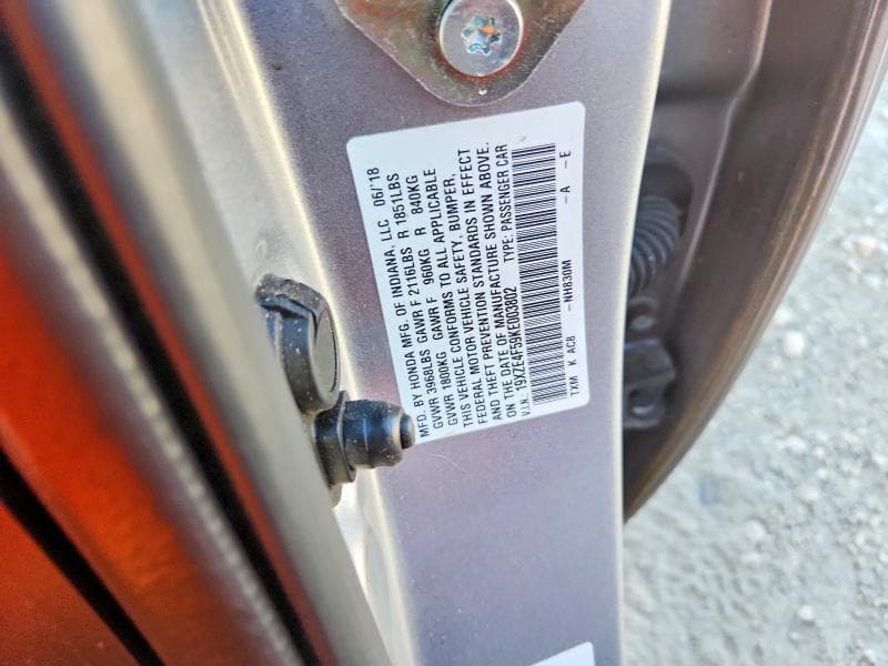 2019 HONDA INSIGHT EX 12