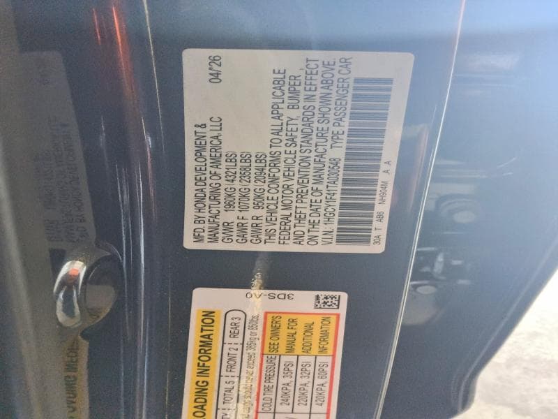 2026 HONDA ACCORD SE 12