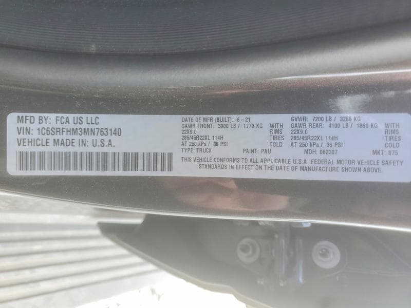 2021 RAM 1500 LIMITED 13