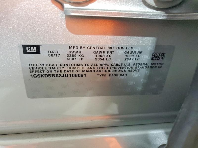 2018 CADILLAC CT6 LUXURY 12