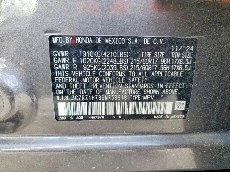 2025 HONDA HR-V EXL 13
