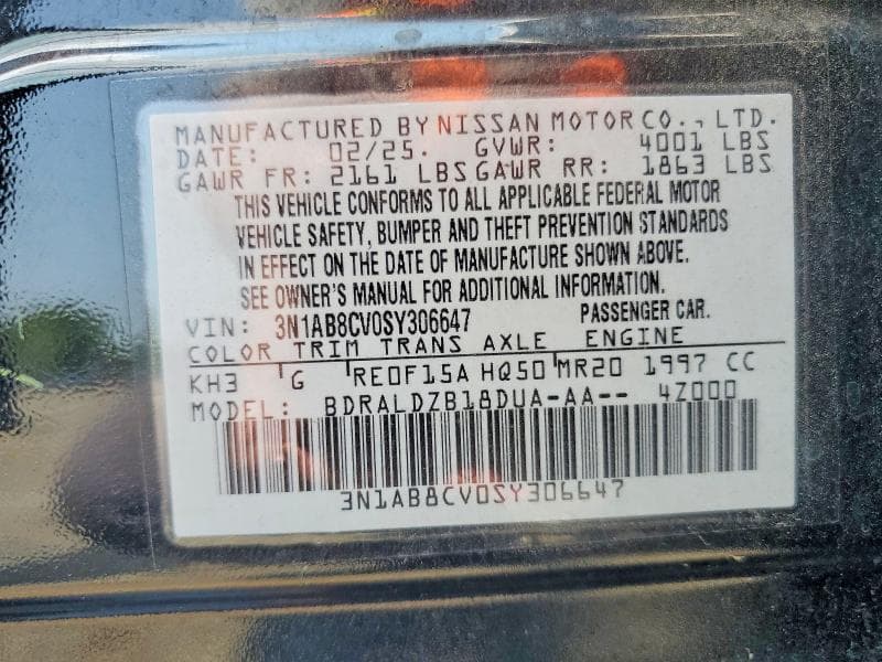 2025 NISSAN SENTRA SV 13