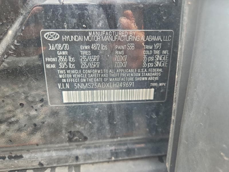 2020 HYUNDAI SANTA FE SE 12