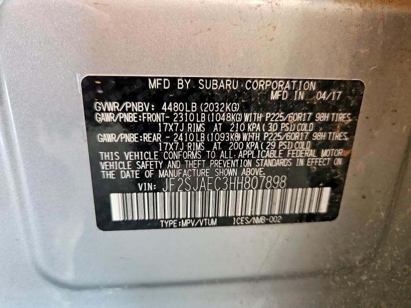 2017 SUBARU FORESTER 2.5I PREMIUM 13