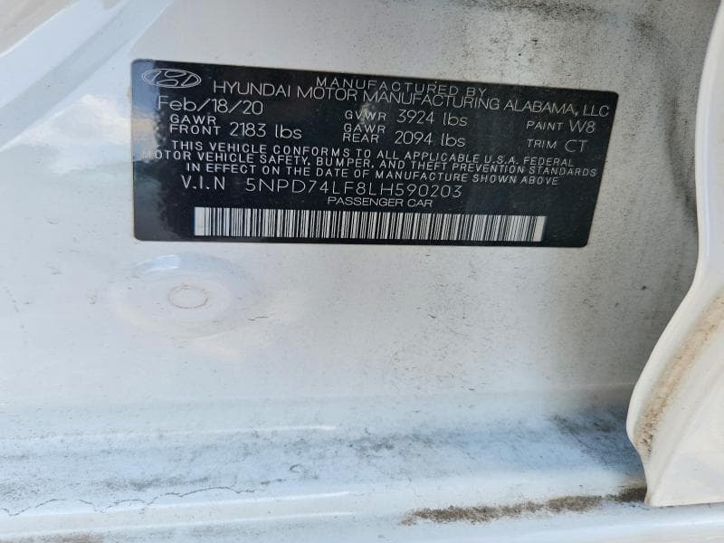 2020 HYUNDAI ELANTRA SE 13