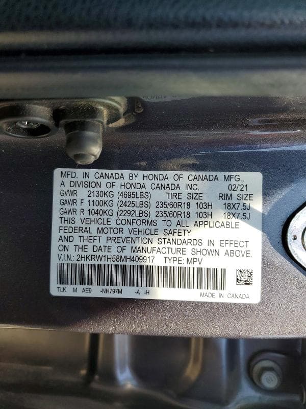 2021 HONDA CR-V EX 13