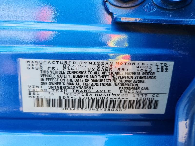 2025 NISSAN SENTRA SV 12