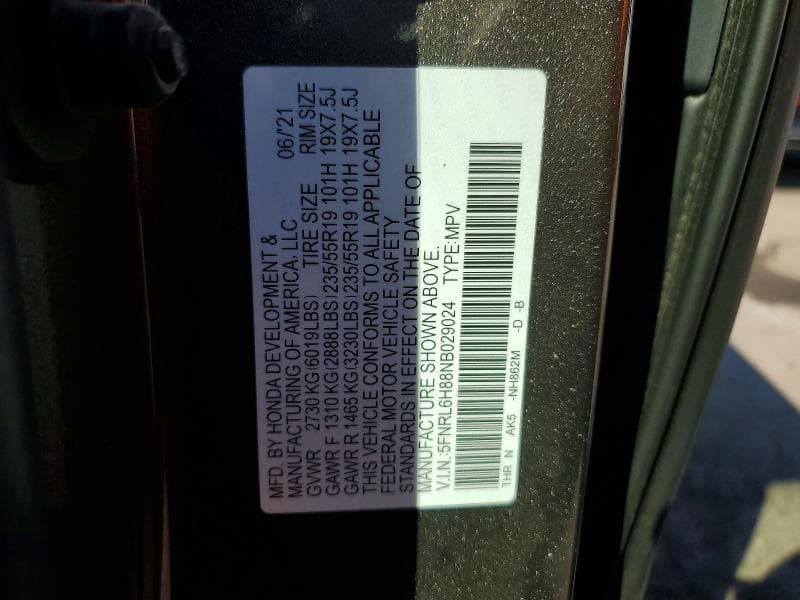2022 HONDA ODYSSEY TOURING 13