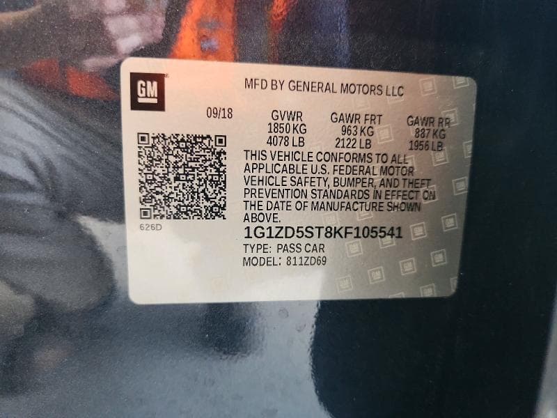 2019 CHEVROLET MALIBU LT 12
