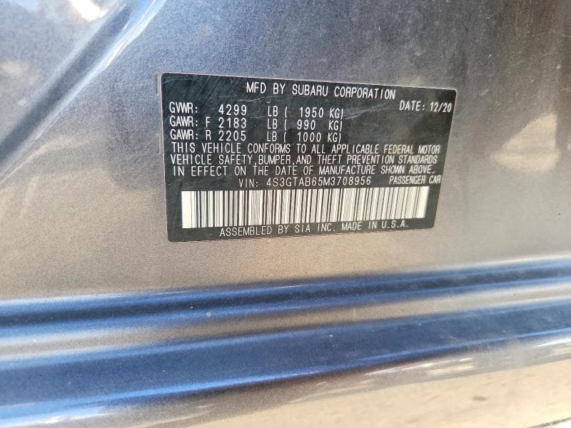 2021 SUBARU IMPREZA 12