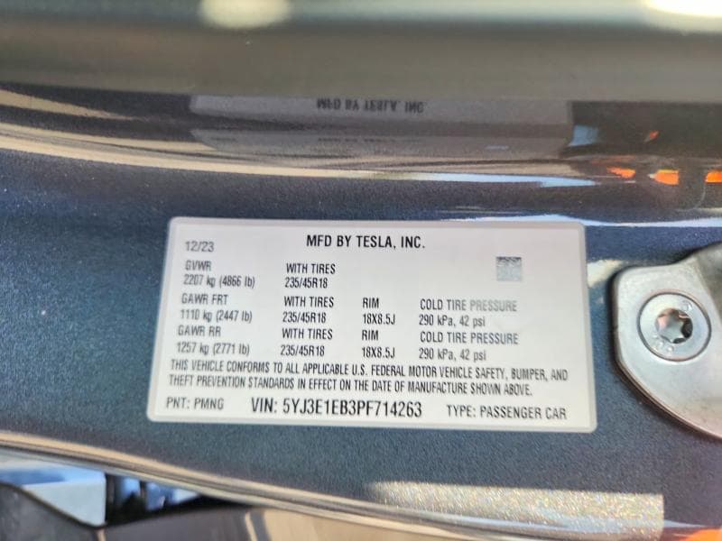 2023 TESLA MODEL 3 12