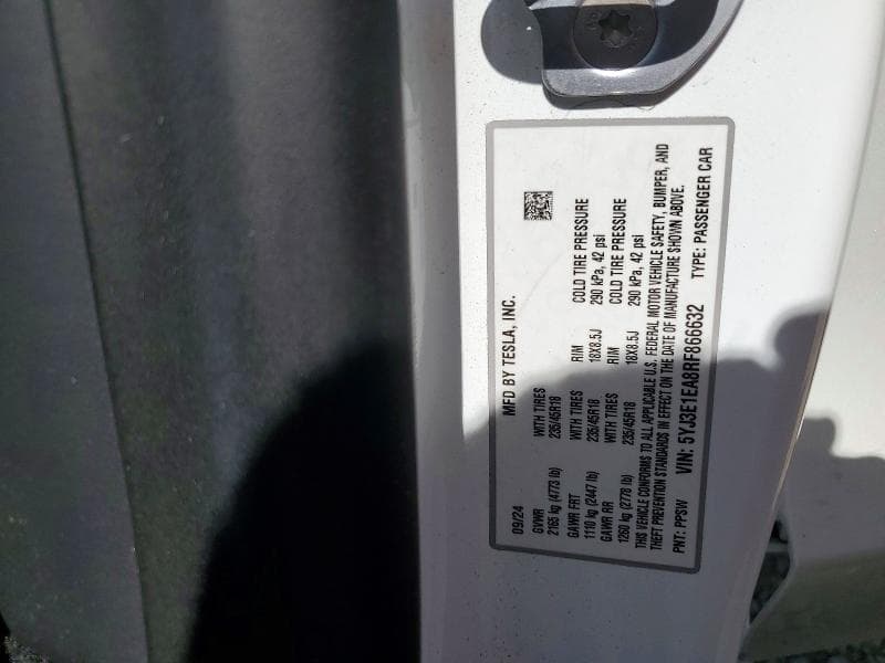 2024 TESLA MODEL 3 13
