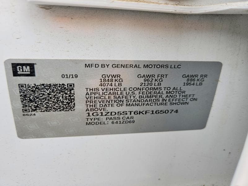 2019 CHEVROLET MALIBU LT 12