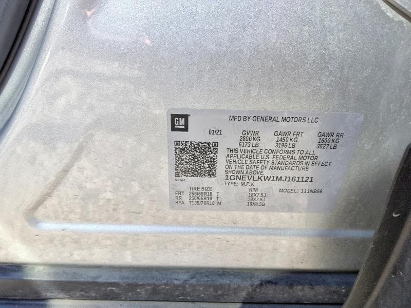 2021 CHEVROLET TRAVERSE LS 13
