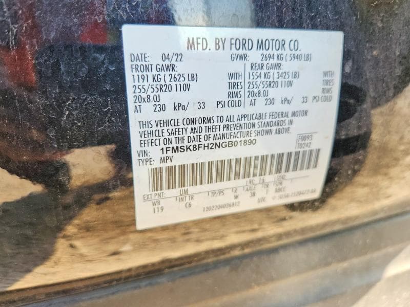 2022 FORD EXPLORER LIMITED 14