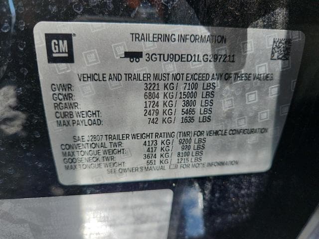 2020 GMC SIERRA K1500 SLT 12