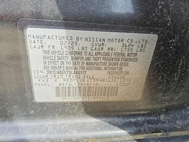 2025 NISSAN VERSA SV 5