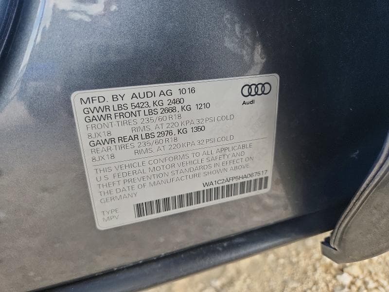 2017 AUDI Q5 PREMIUM 13