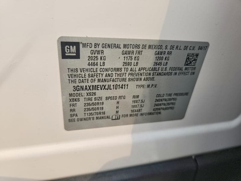 2018 CHEVROLET EQUINOX PREMIER 14